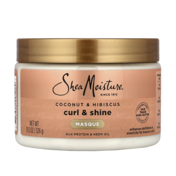 Hibiscus Masque 326ml Masca-tratament Shea Moisture Coconut & Hibiscus Curl & Shine Hair Mask 326g