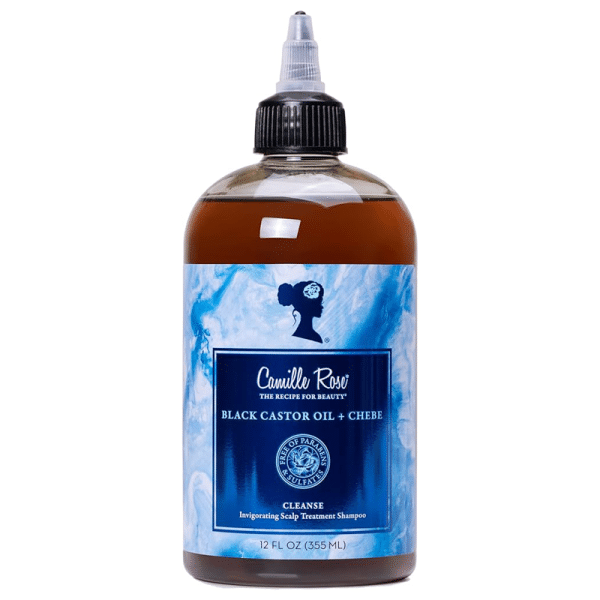 Camille Rose Black Castor Oil + Chebe Cleanse Invigorating Scalp Treatment Shampoo