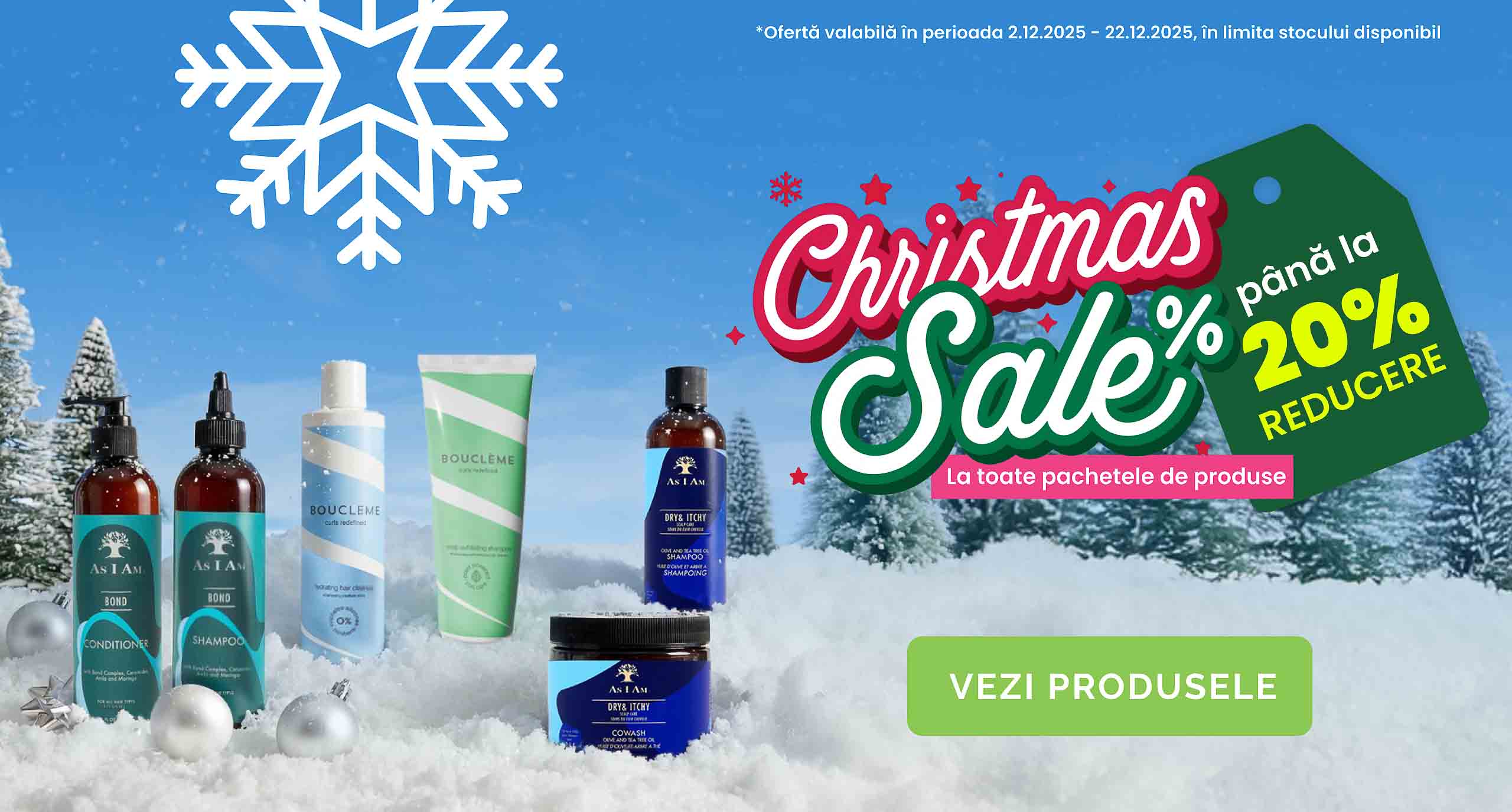 Banner campanie craciun la dazahaircare