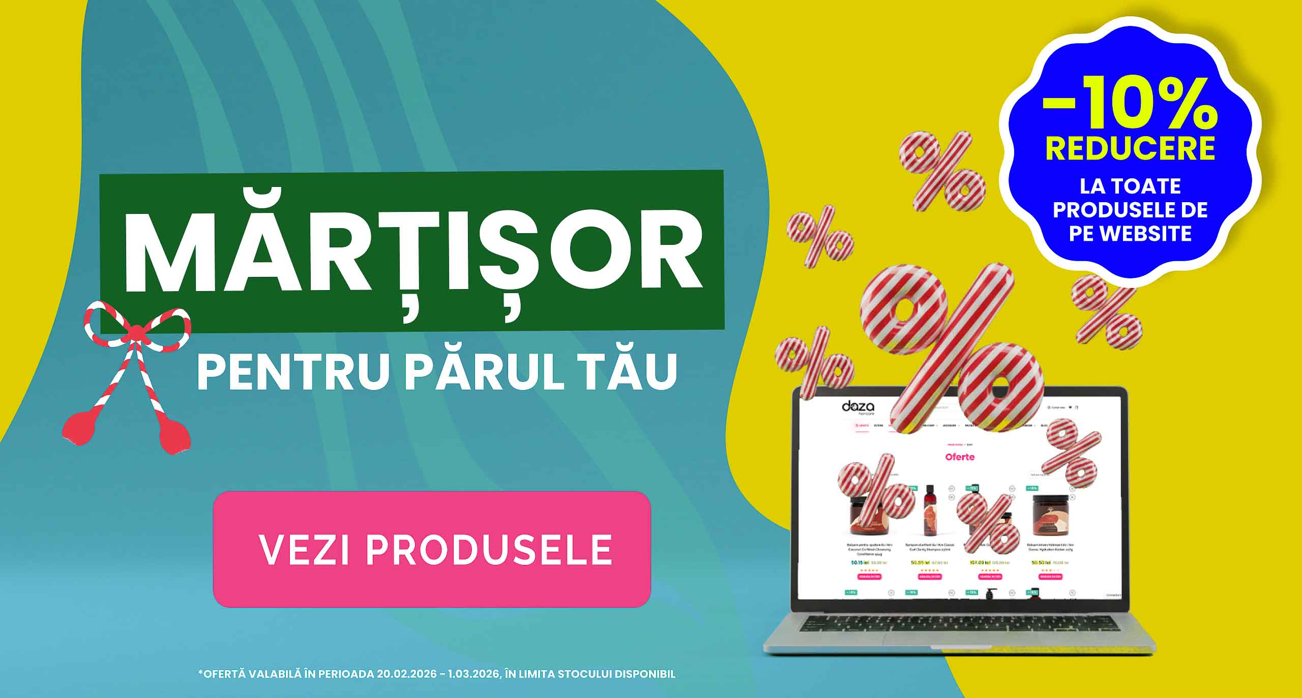 Banner campanie martisor la dazahaircare