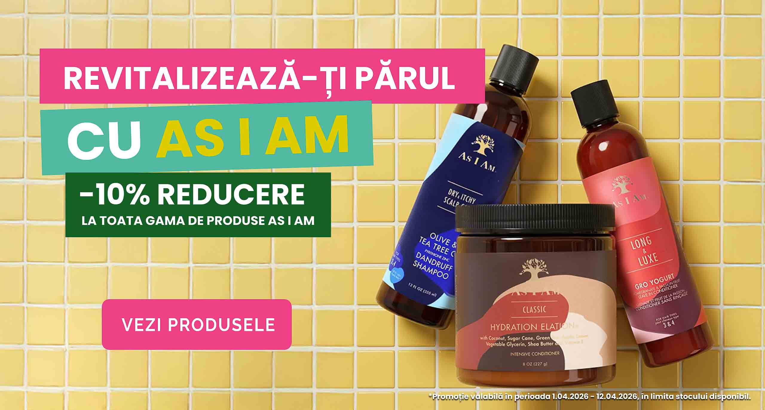 Banner campanie as i am la dazahaircare.