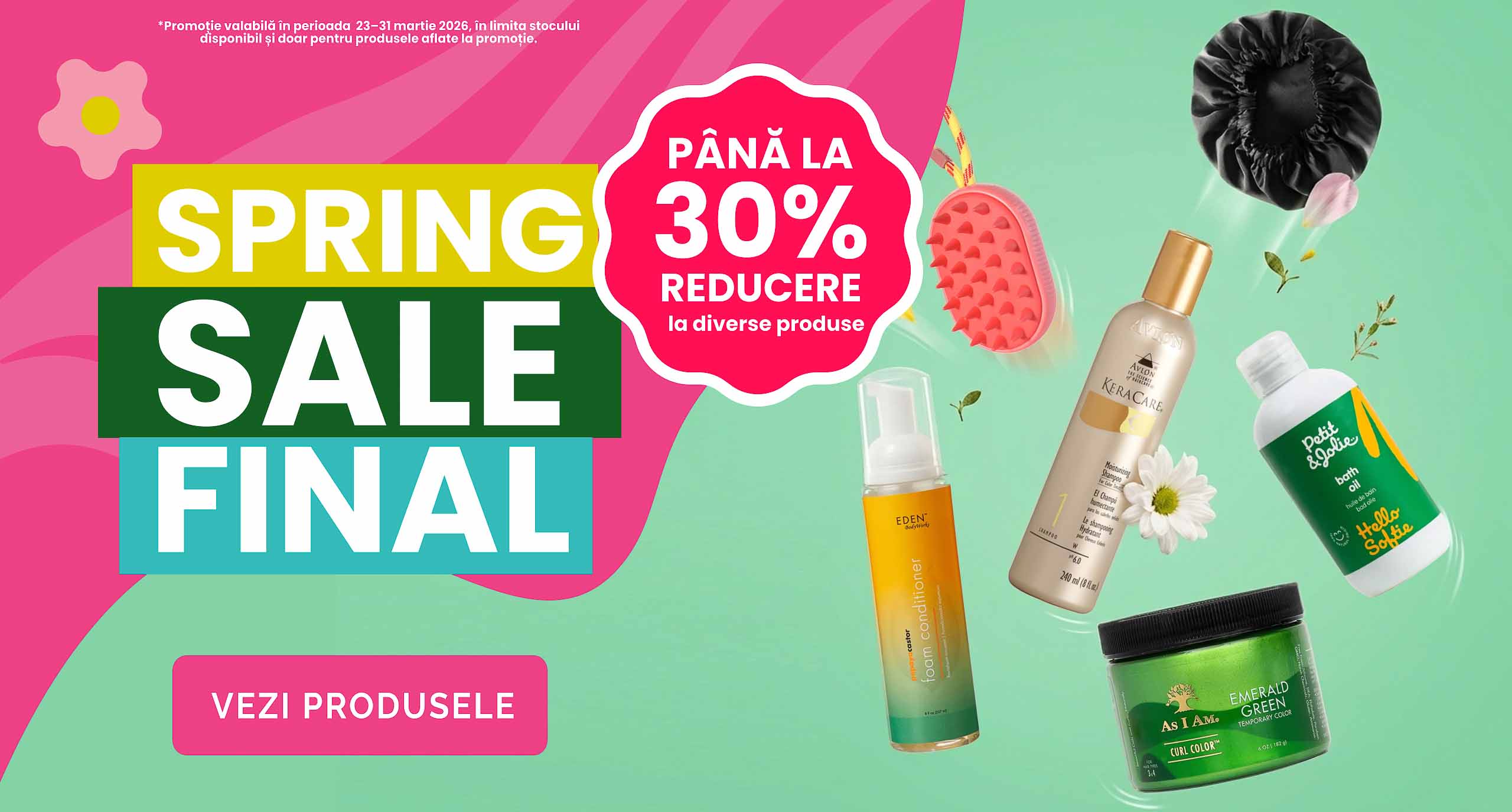 Banner campanie final spring sale la dazahaircare