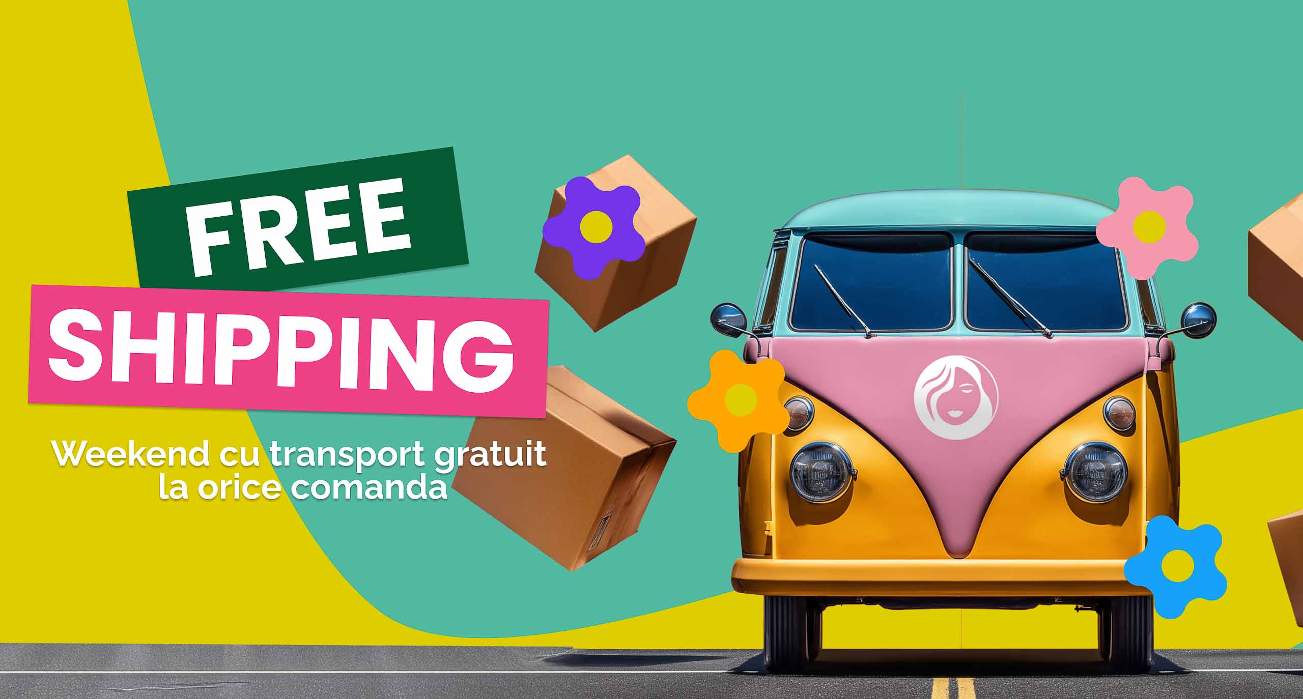 Banner campanie free shipping la dazahaircare