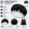 03f74022-ff9e-4b16-b8e7-db9613f052f9 Boneta din satin reversibila DAZA Haircare Double Face Black & White