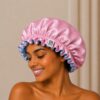 0AF04D64-9829-453D-9CEA-7ADBCE351D09_1_102_o Boneta din satin reversibila DAZA Haircare Double Face Pink - Baby Blue