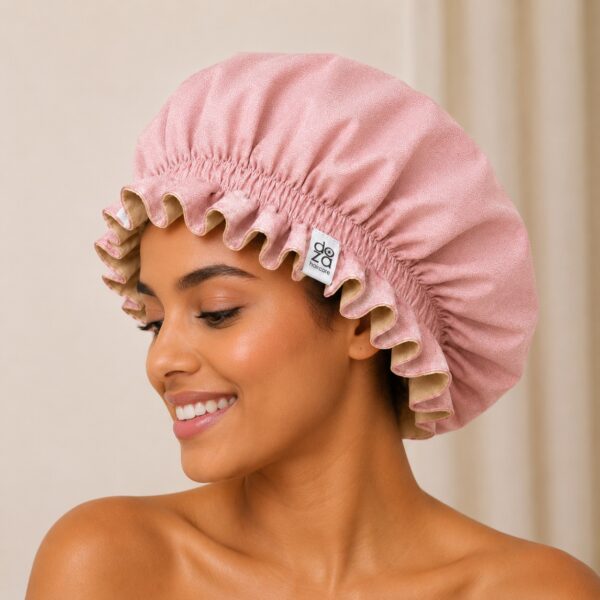 53D60E32-EF90-4258-93FE-8F69A376AB55_1_102_o Boneta din satin reversibila DAZA Haircare Double Face Dusty Pink - Beige