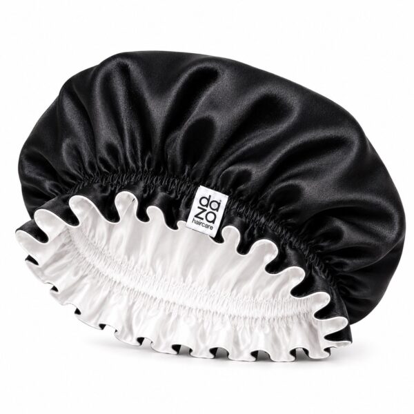 AE2C3F11-9A30-4FC2-81BB-ECA679AA8FCB_1_105_c Boneta din satin reversibila DAZA Haircare Double Face Black & White