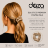 BEIGE Elastic de par din satin DAZA Haircare Beige