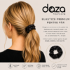 Elastic de par din satin DAZA Haircare Black Chameleon