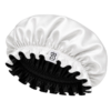 Boneta din satin reversibila DAZA Haircare Double Face White - Black