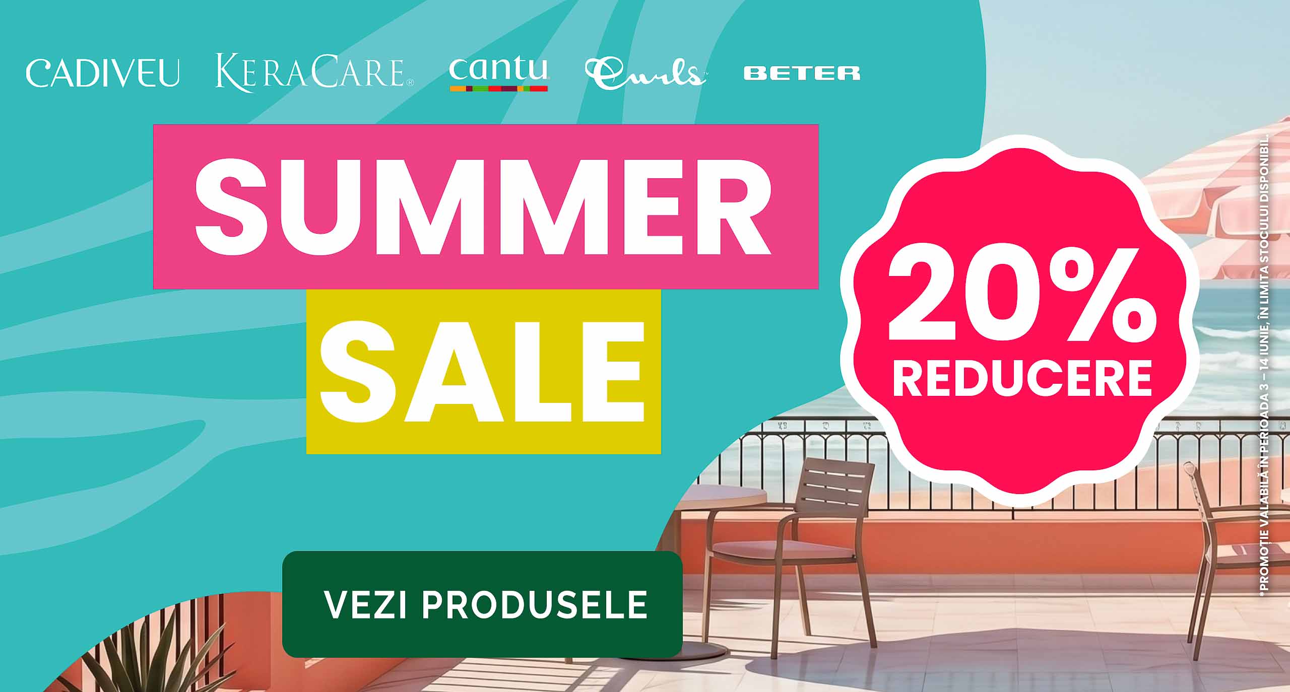 Banner campanie summer sale la dazahaircare